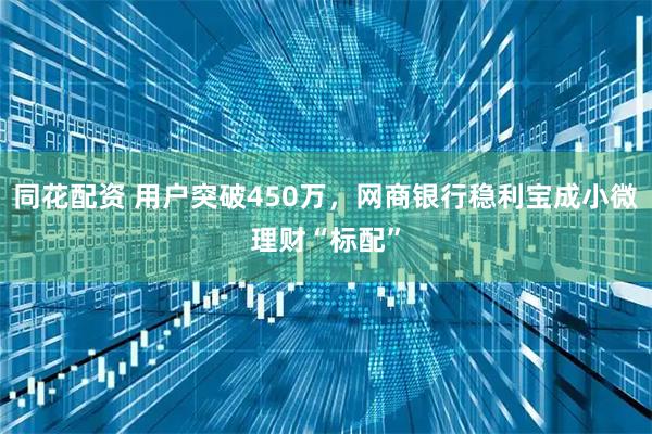 同花配资 用户突破450万，网商银行稳利宝成小微理财“标配”