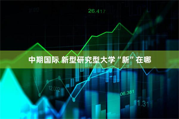 中期国际 新型研究型大学“新”在哪